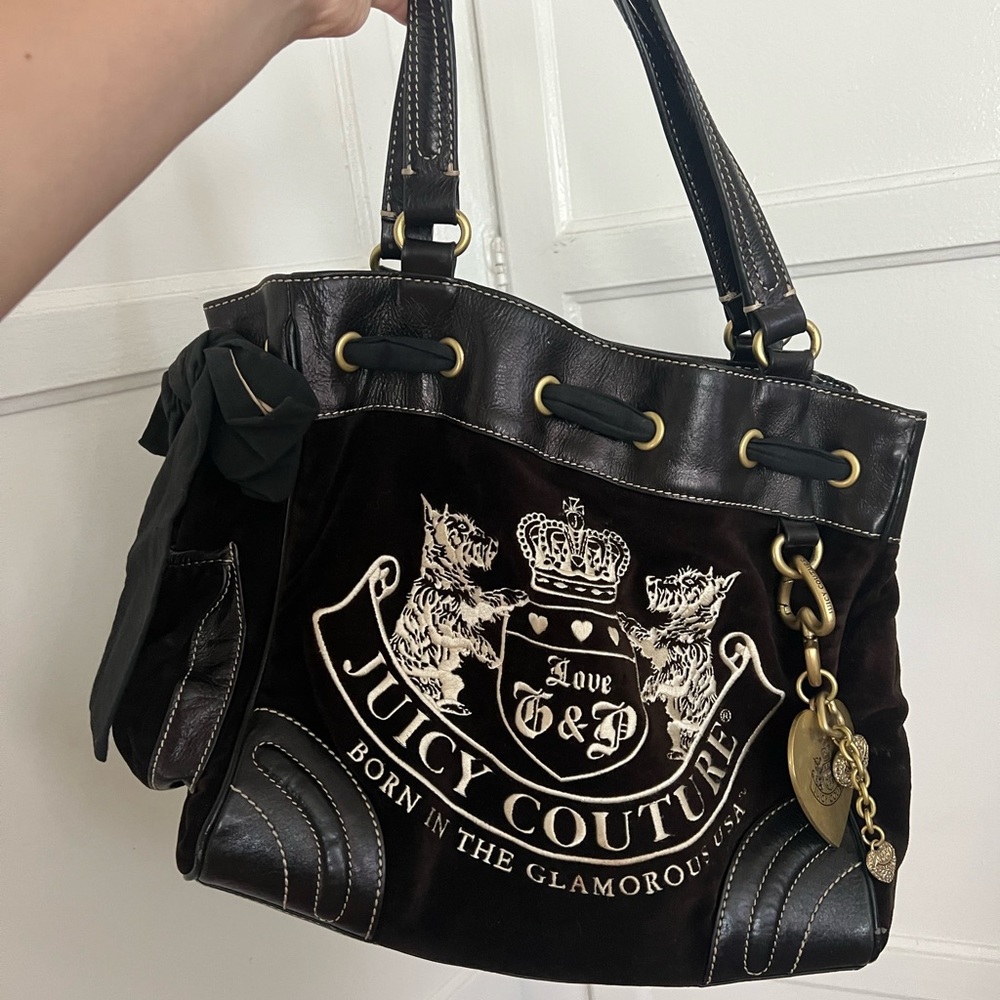 Juicy Couture Scottie Daydreamer Black Brown Cream Gold